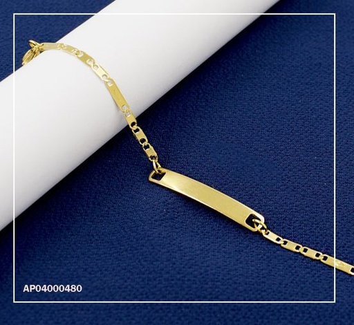[AP04000480] PULSERAS DORADAS CON PLACAS ESTILOS VARIOS