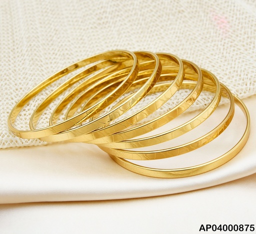 [AP04000875] PULSERAS SEMANARIOS DORADOS GRABADOS PUNTEADOS