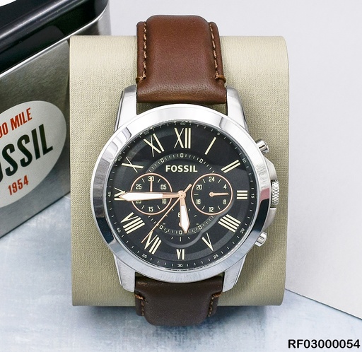 [RF03000054] RELOJ FOSSIL CABALLERO FAJA CUERO CAFÉ FS4813