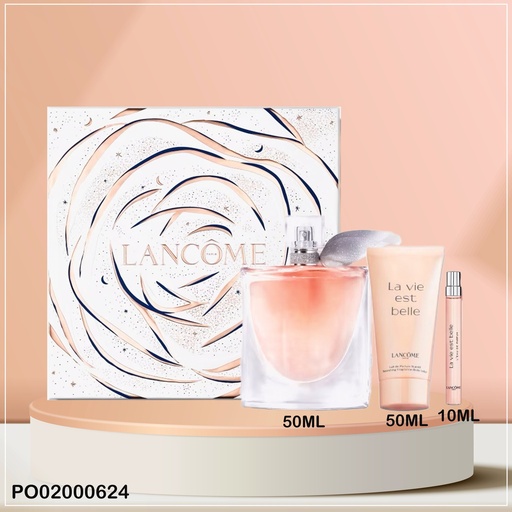 [PO02000624] SET 3 PCS LA VIE EST BELLE SOLEIL CRISTAL LANCOME
