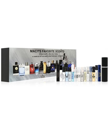 [PO02000489] SET MACY´S MUESTRA 15 PERFUMES PARA ELLA, BOLSO NEGRO