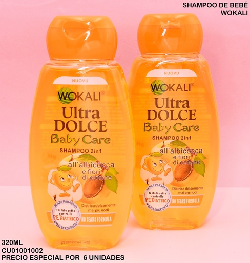 [CU01001002] SHAMPOO 2EN1 ULTRA DOLCE BABY CARE, ALABARICOQUE(NARANJA) 320ML WKL183