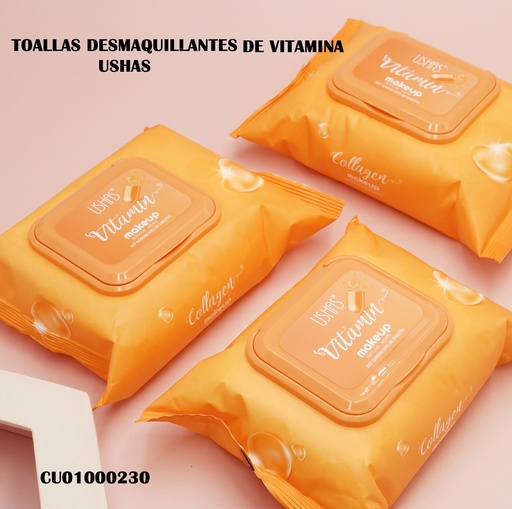 [CU01000230] TOALLAS DESMAQUILLANTES(30) VITAMINA USHAS WP020